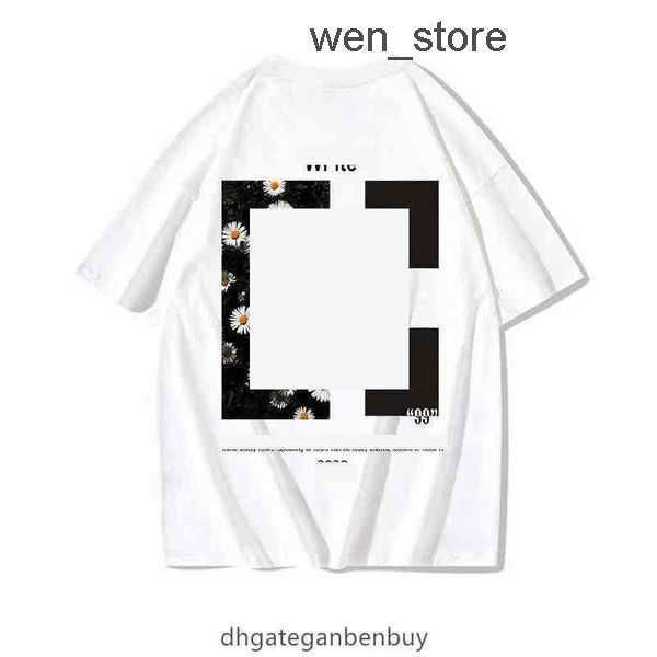 

t-shirt 2022 ow summer off brand men's women designers shirts loose tees luxury clothing street white black fashion pure cotton 9 lkuz