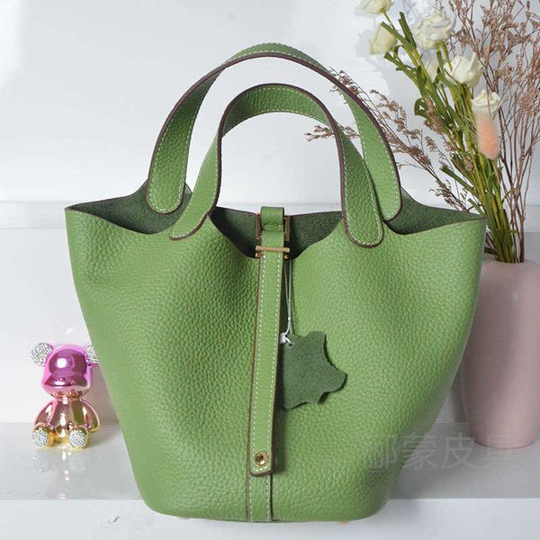

designer herme bags for women new leather vegetable basket soft leisure and fashion portable women's litchi gr