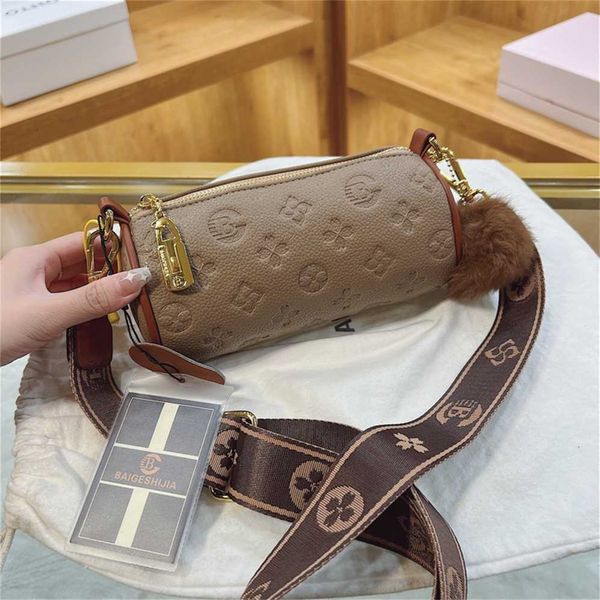

79% off bags outlet store women's new fashion simple print underarm versatile single shoulder crossbody cylinder bag