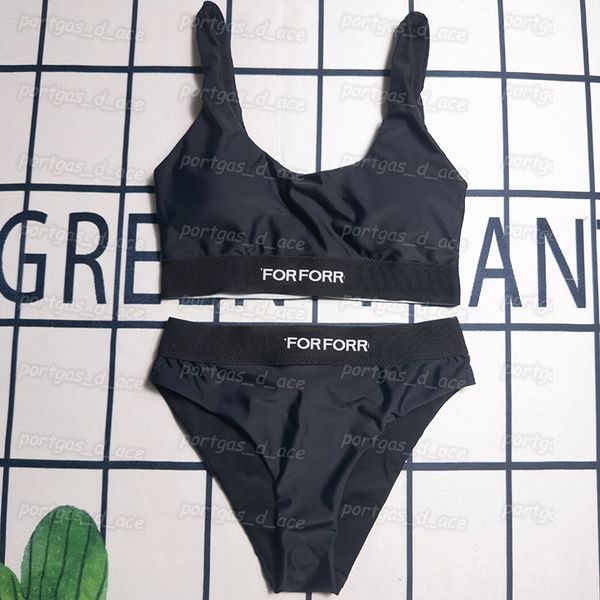 

black letters women bikinis swimwear push up one piece swimsuit split summer beach padded bathing suits