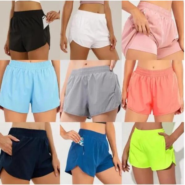 

lululemens yoga multicolor loose breathable quick drying sports y shorts women's underwears pocket yoga trouser skirt running fitness p, White;red
