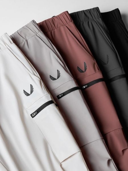 

men's pants inlay pocket high rib jogger quick dry sports men zipper pocket training running trousers fitness casual sweatpants 230206, Black