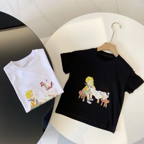 

baby clothes boy girl t shirt kids designer tshirts toddler tee shirt tshirt short sleeve luxurys summer shirt with tags letters dining patt, Blue
