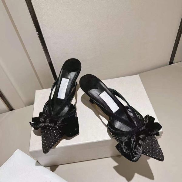 

elegant women designer shoes crystal bow sandals black styles high heels leather pumps rubber wedding party dress heeled sandal ladies size