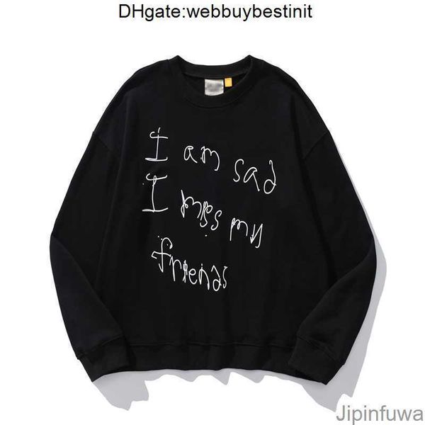 

galleries hoody long sleeve t shirts depts designer hoodies round fashion i am sad letter print jacket loose casual sweatshirt for men women, Black