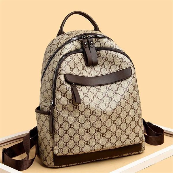 

79% off bags outlet store backpack korean fashion travel backpack soft leather anti-theft waterproof versatile large capacity schoolbag wome