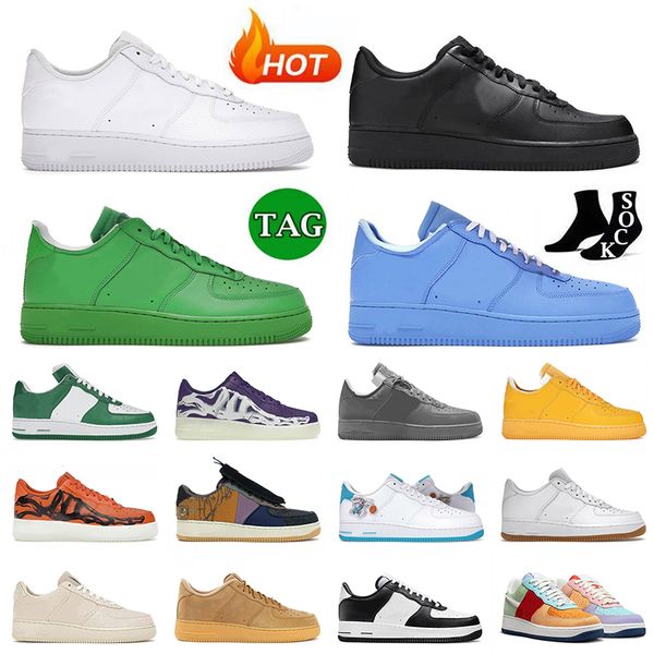 

running shoes triple white classic 1 one skate men women trainers black mca brooklyn green ghost grey university gold ts wheat panda sneaker, White;red