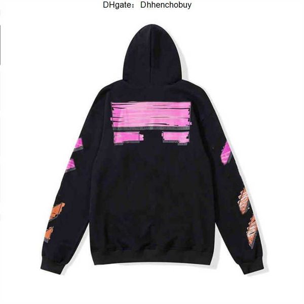 

men's hoodies sweatshirt fleece offs jacket chaopai autumn winter new camouflage embroidery badge tooling loose and women's shirt, Black