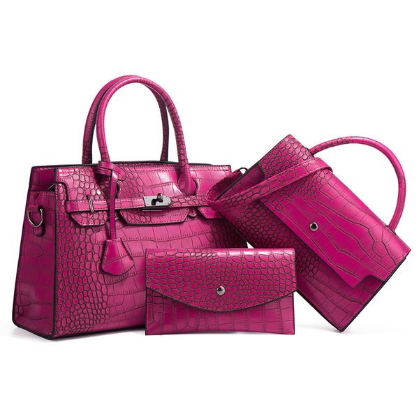 

hbp shoulder bags fashion women's handbag crocodile design three-piece tote bag