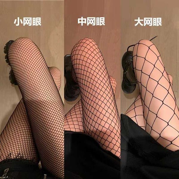 

socks hosiery selling women's long fishnet body stockings fish net pantyhose mesh nylon tights lingerie skin thigh high waist y2302, Black;white