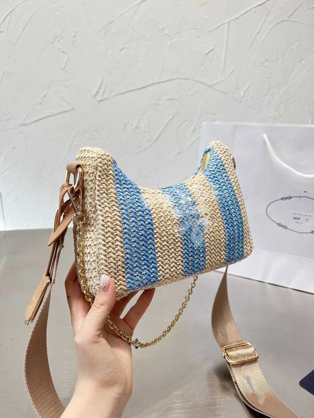 

stuff sacks cross body new fashion women's hand armpit casual straw woven bag one shoulder