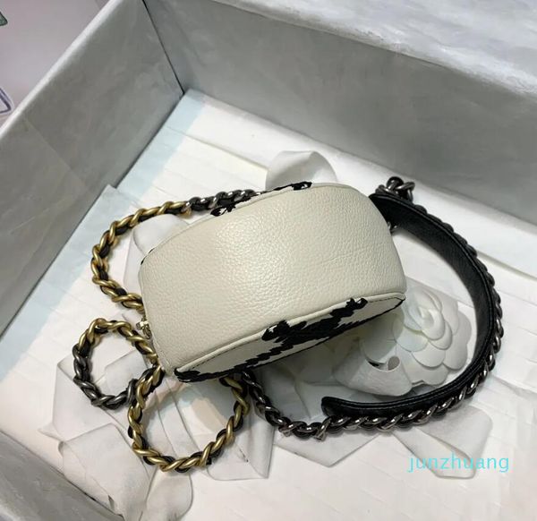 

chan nel bag luxury designer women handbag zipper leather shoulder bag 66 crossbody bag braided crochet flower circle classic trumpet small