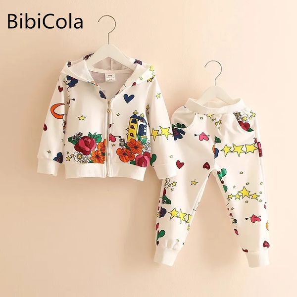 

clothing sets spring autumn children cotton suit baby boys girls clothes kids sport hoodies pants 2pcs fahion toddler tracksuits 230206, White