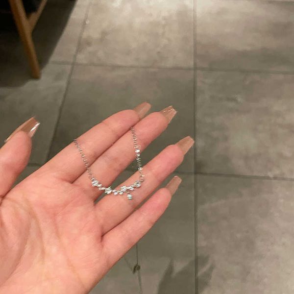 

pendant necklaces kpop fashion zircon star necklace for women silver color simple cute choker creative vintage jewelry 2022 gifts accessorie