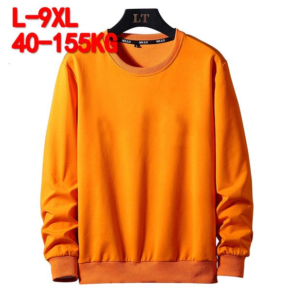 

men's hoodies sweatshirts solid color hoodie men clothes spring autumn street wear skateboard pullover male plus size 7xl 8xl 9xl mens, Black