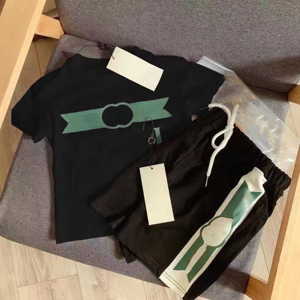 

kid two piece set clothing kids designer sets baby clothes toddler t shirt boy girl tracksuits short sleeve sportwear luxury summer shirt wi, White