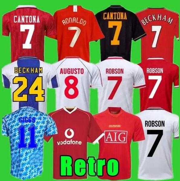 

manchester retro final ronaldo soccer jerseys 07 08 90 92 96 98 99 1994 1996 1998 nani v. nistelrooy cantona keane scholes giggs rooney sols, Black
