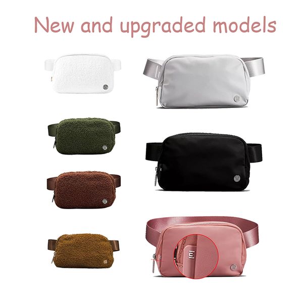 

yoga everywhere lulu belt fleece waist chest bag lululemen womens nylon fanny pack mens designer bag fashion luxurys handbag purse teddy bum