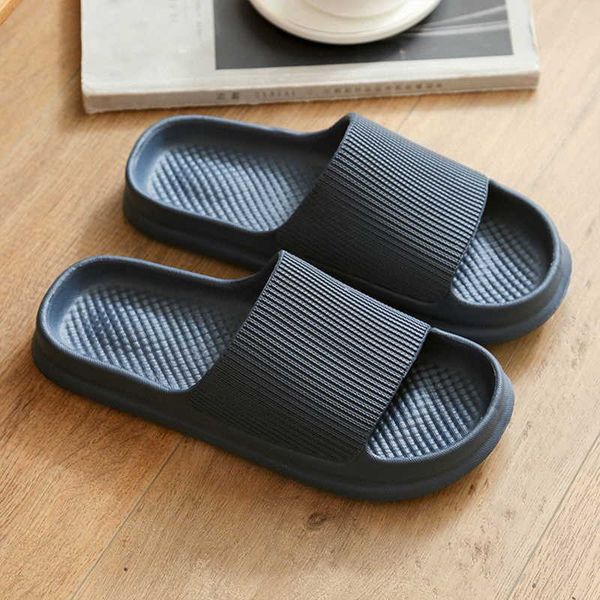 

slippers men eva slides thick-soled non-slip bat women home 2022 platform sandals soft causal shoes beach flip flops y2302, Black