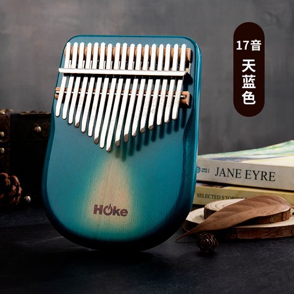 

thumb harp 17 key kalimba wood material can be used for playing very convenient