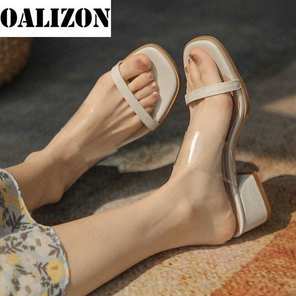 

sandals summer women pvc thick slippers 2022 new square toe sandals luxury pumps brand transparent ladies slides dress flip flops g230207, Black