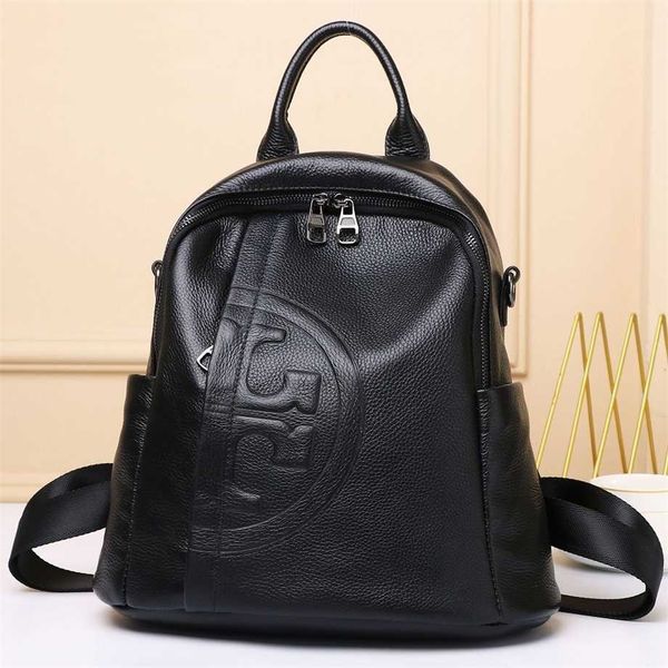 

2023 handbags online 90% off luxury cow leather backpack women for mochilas para mujer travel girls mochila shoulder sac casual school bags