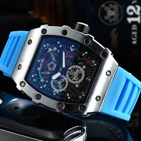 

2023 new leisure wine cask type waterproof single calendar men's watch spot wholesale, Slivery;brown