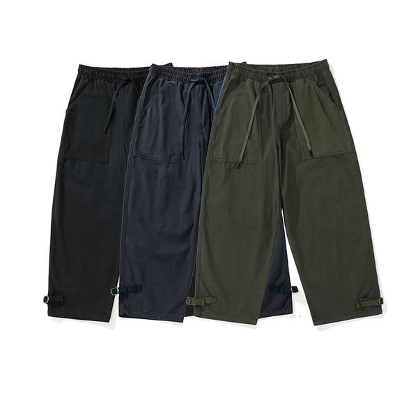 

men's pants men outdoor fashion loose casual cityboy streetwear hip hop wide leg trousers male women japanese cargo 230206, Black
