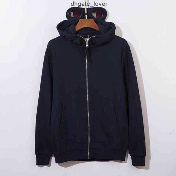 

cp new hoodie men embroidered letters sweatshirt zipper cardigan glasses design hooded jacketu8oq, Black