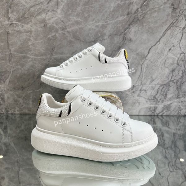 

luxury designer women casual shoes fashion genuine leather patchwork trainers sneakers runway mens loafers flats shoe size34-46, Black