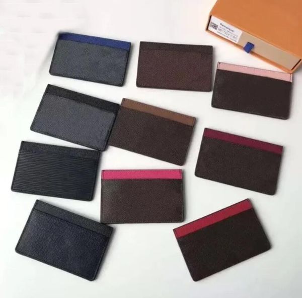 

7a genuine leather pink credit card wallet card holder package coin pack france women pairs brown flower business mini wallets clutch bag cl, Brown;gray