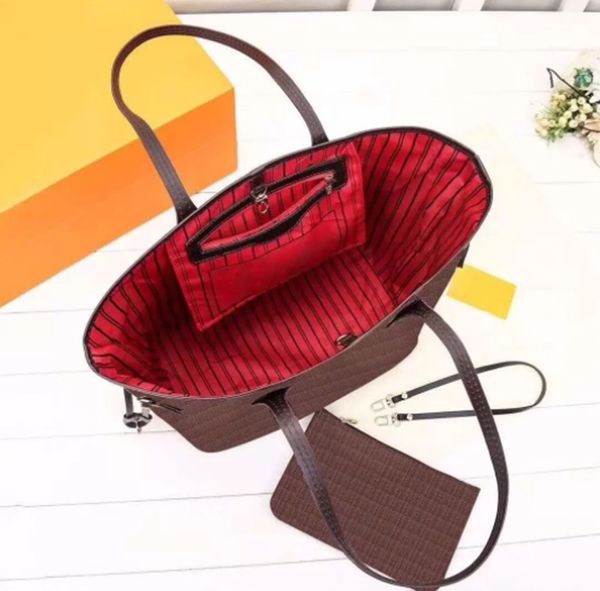 

totes 2pcs women luxury brand bags m41178 handbags ladies designer composite bags lady clutch bag shoulder tote female purse wallet 0407