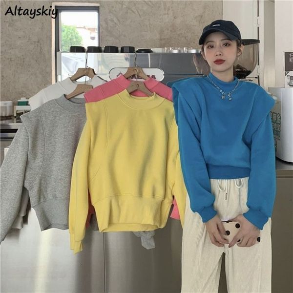 

womens hoodies sweatshirts sweatshirts women candy colors fake two pieces clothing lovely girls allmatch students stylish ins ly spring pull, Black