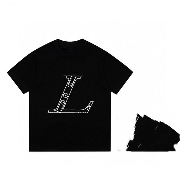 

men's t-shirts fashion men t-shirt 2023 louiseity new cotton soft wrinkle resistant printing letters casual student couple short lining, White;black