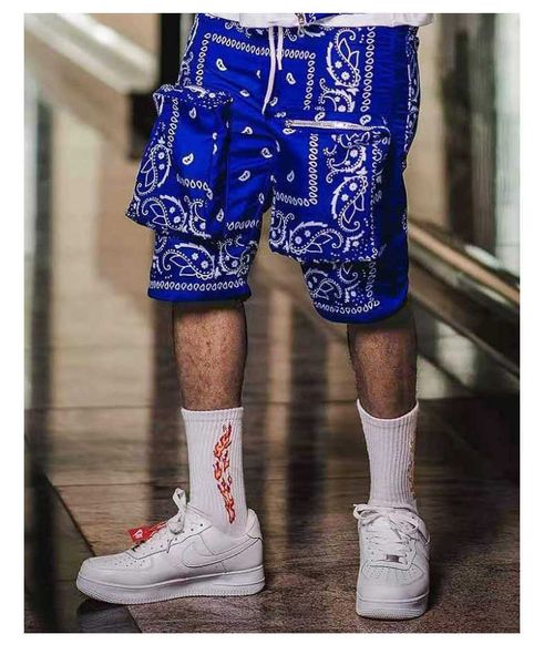 

men's shorts 2021 shorts 3d personality ethnic style dazzling pattern hip-hop fashion trend tooling high street casual y2302, White;black