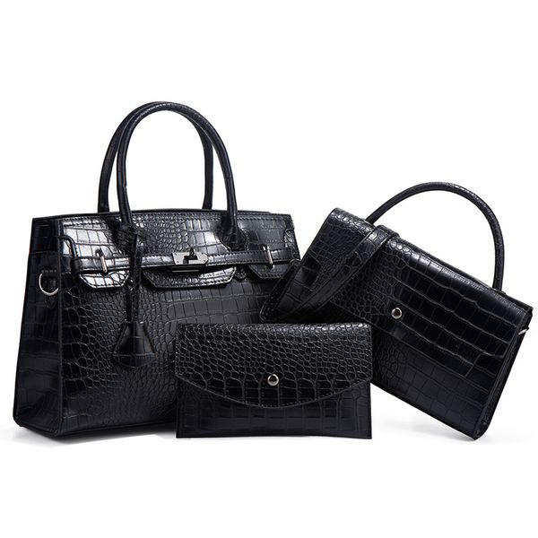 

hbp women's totes bag fashion handbag trend straddle bag large capacity cross-border three-piece set shoulder bags