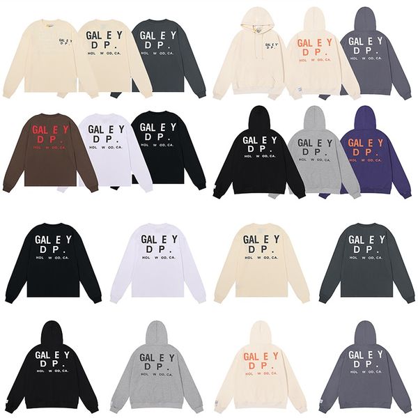 

galleryse depts hoodies new mens women designers hoody fashion galerie depts sweatshirts man loose graphic hoodie men s hoodie oversized clo, Black