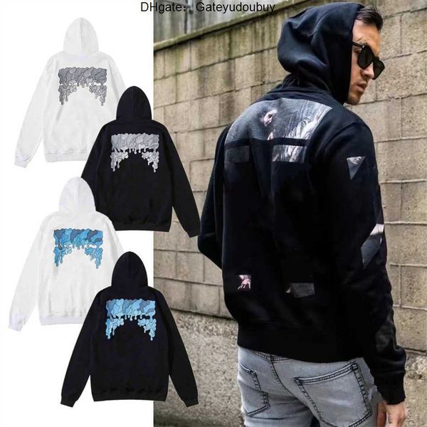 

luxury men's fashion sweatshirts brand offs pullover shirts hoodies designer women sweater men arrow cross letter print hoodie tees kha, Black
