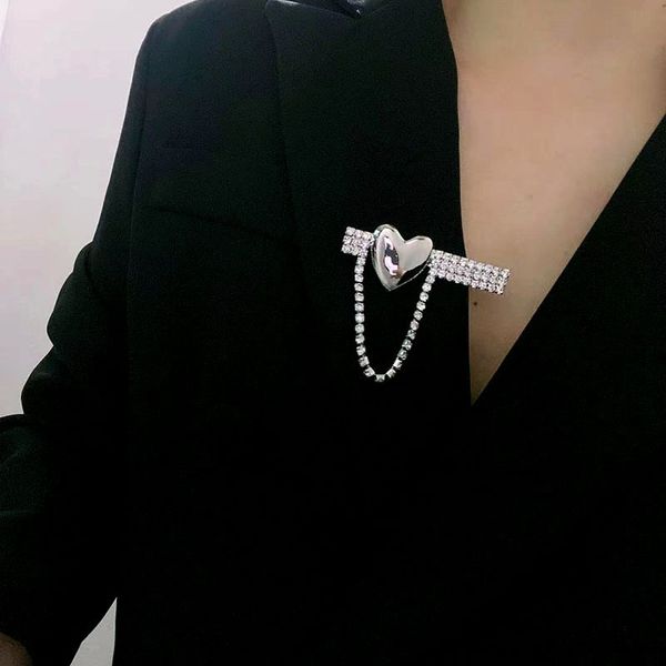 

luxury letter designer for women brooches crystal rhinestone jewelry fashion brooch pin men wedding party cloth accessories, Gray