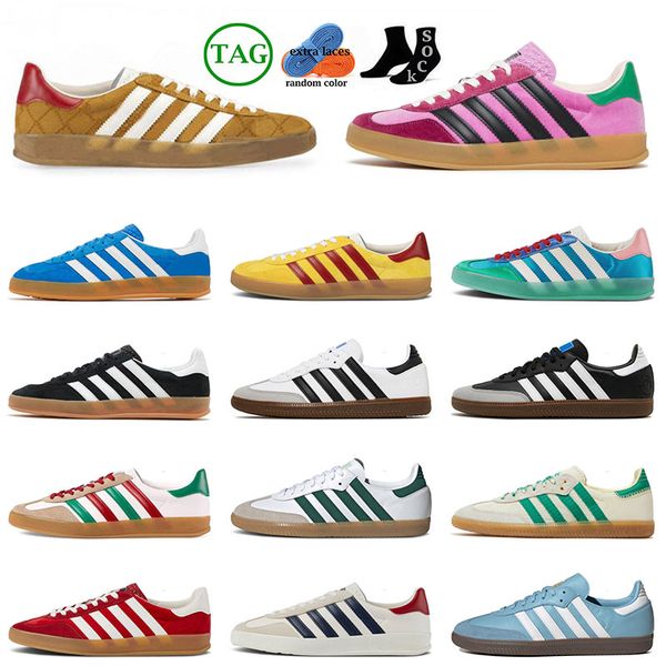 

2023 designer monogram originals samba og vegan gazelle running shoes vegan black gum mexico pink velvet bw argentina mens womens runner sne