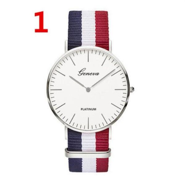 

men women watches 40mm designer quartz nylon canvas band watch casual xmas gifts brand wristwatch 1024 57p, Slivery;brown