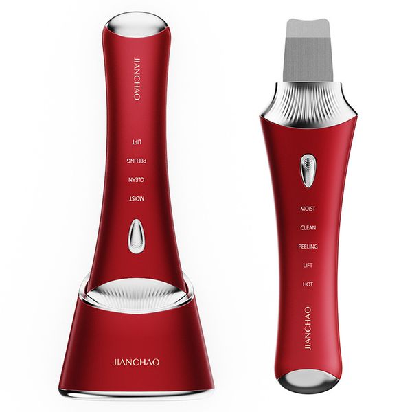 

usb rechargeable 27khz ultrasonic skin scrubber face spatula facial exfoliator scraper for women men cleansing beauty care