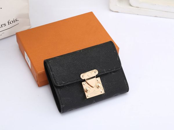 

fashion women wallet metal latch clutch lady short wallet brown print paris lattice pu leather single zipper wallets classical coin purse ca, Red;black