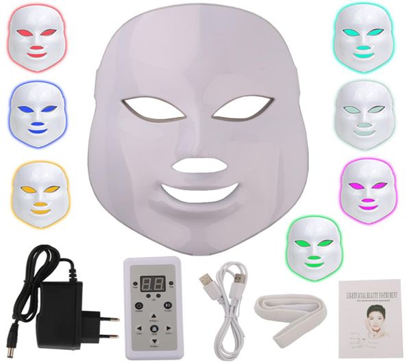 

7 color led therapy mask skin rejuvenation wrinkle acne removal face care devices7785138