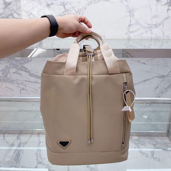 

backpack shoulder bag large capacity totes bag handbags fashion letters string hasp design triangle hardware bag adjustable strap interior c