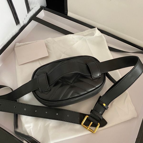 

619suxury designer leather waist bag running belt jogging bag purse fashionable real leather handbag
