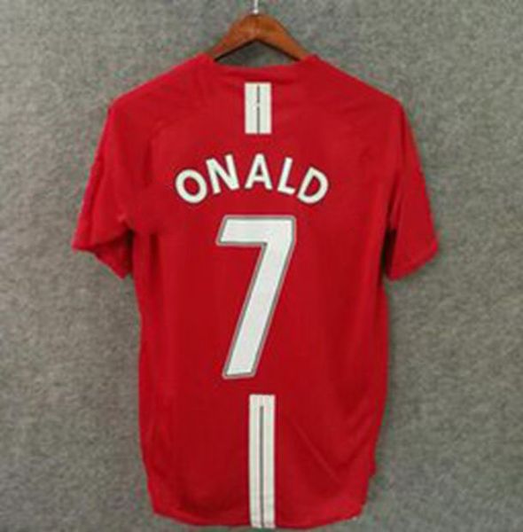 

2007 2008 retro soccer jerseys vintage classic cristiano ronaldo giggs rooney camisa shirt kit camiseta home kits men maillots de football j, Black;yellow