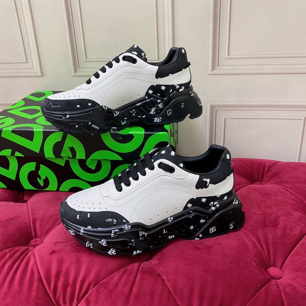 

designer sneakers calfskin casual shoes reflective shoes vintage suede leather trainers all-match stylist sneaker patchwork leisure shoe pla, Black