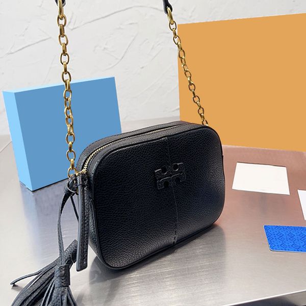 

perry camera crossbody bag leather shoulder bags genuine leather zipper closure tassels gold hardware fashion letters multiple colors handba