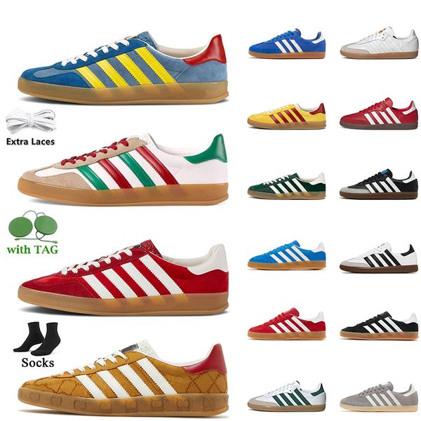 

platform mens trainers originals sambas gazelles running shoes luxury designer women mens samba shoe monogram light blue wales bonner black